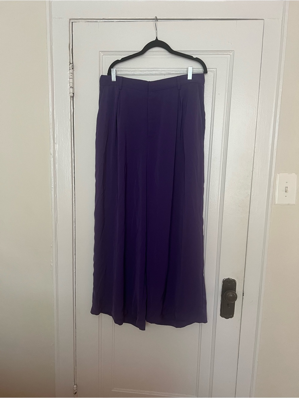 Purple Wide-Leg Women's Pants